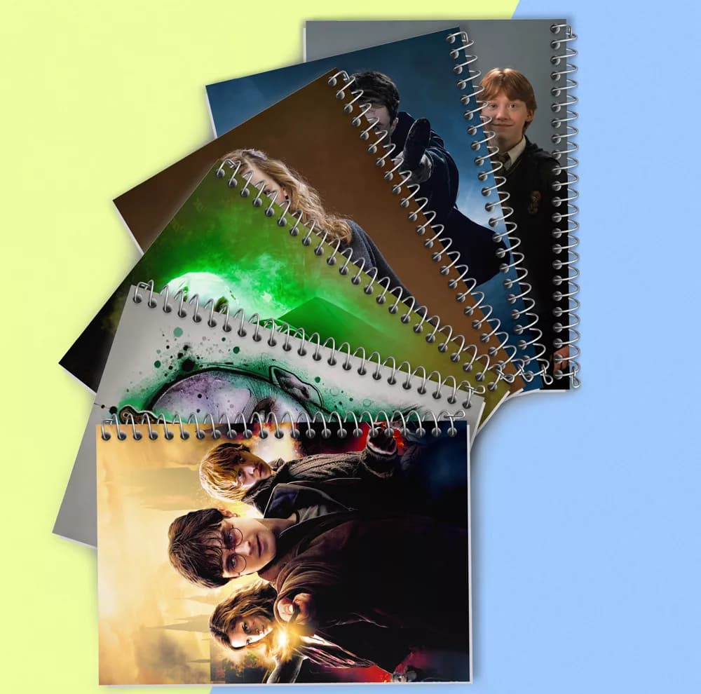 دفتر مشق 100 برگ خندالو طرح هری پاتر (Harry Potter) کد 273 مجموعه 6 عددی — تصویر ۲