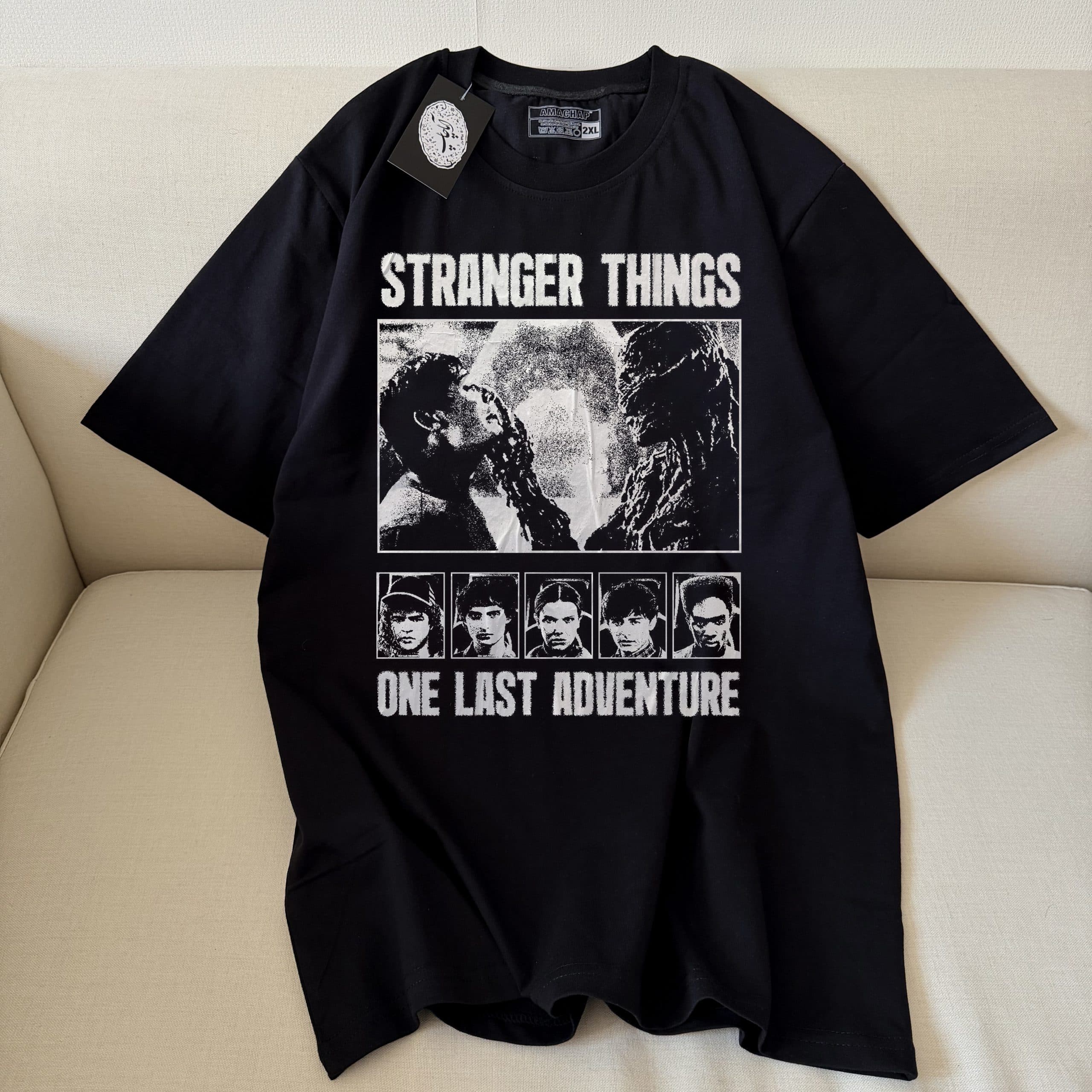 تیشرت نخ پنبه طرح Stranger Things ONE LAST ADVENTURE