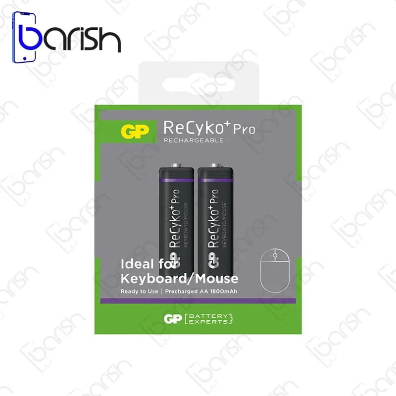 باتری قلمی 1800mAh شارژی GP ReCyko+PRO – بسته 2 عددی