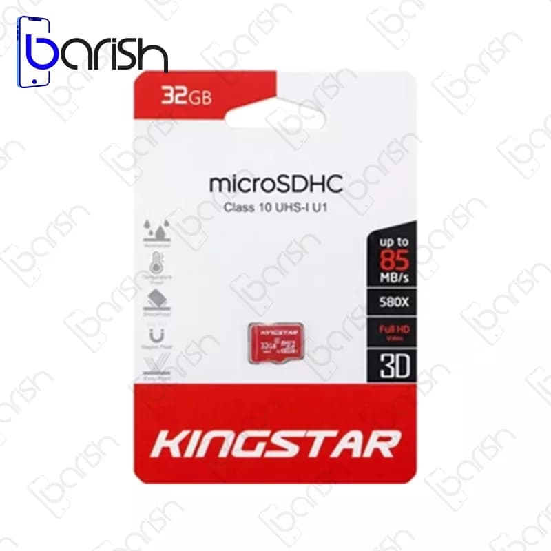 کارت حافظه میکرو SD کینگاستار 580X-class10 ظرفیت 32 گیگابایت — تصویر ۲