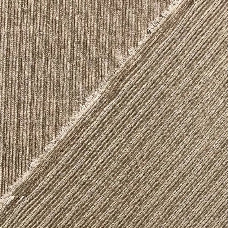 پارچه مخمل شانل دورو نسکافه ای — تصویر ۳