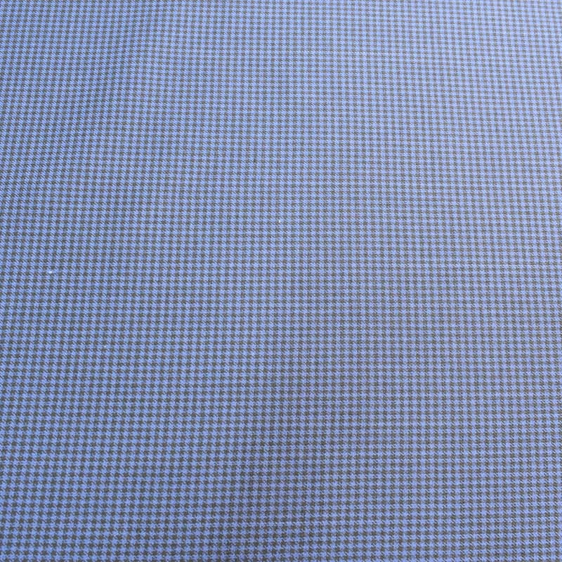 پارچه کشمیر سپاهان چهارخونه ریز آبی — تصویر ۳