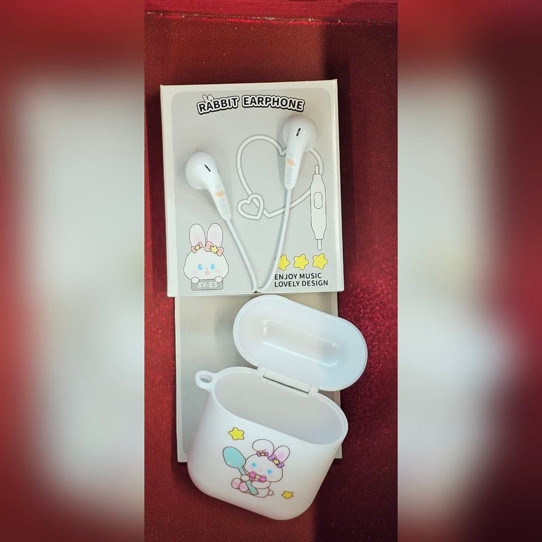 هندزفری عروسکی کيف دار xy-83rabbit earphone خرگوش — تصویر ۵