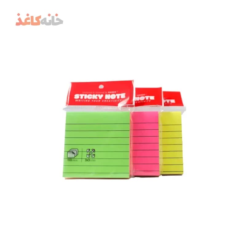 پست ایت (استیک نوت) 7/5*7/5 خطدار کایزر — تصویر ۳