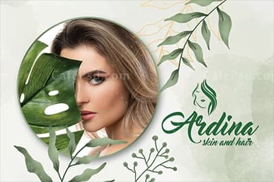 کارت ویزیت کلینیک زیبایی پوست — تصویر ۲