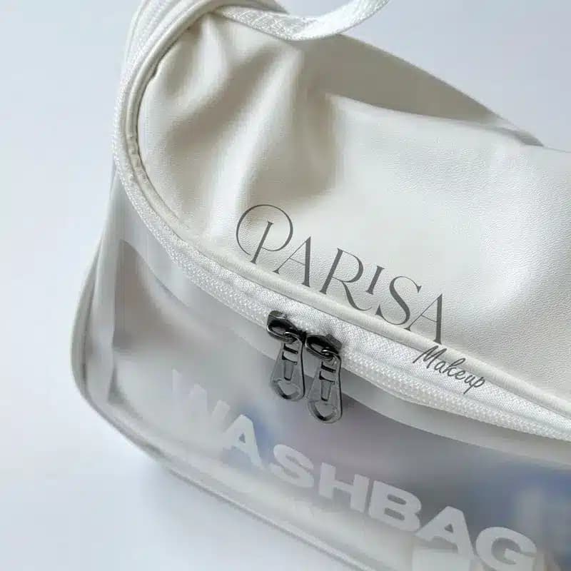 کیف آرایشی Washbag مدل چمدونی رنگ سفید — تصویر ۲