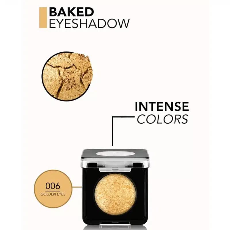سایه چشم شاین تکی فلورمار flormar مدل Baked Eyeshadow کد 006(رنگ Golden Eyes) — تصویر ۲
