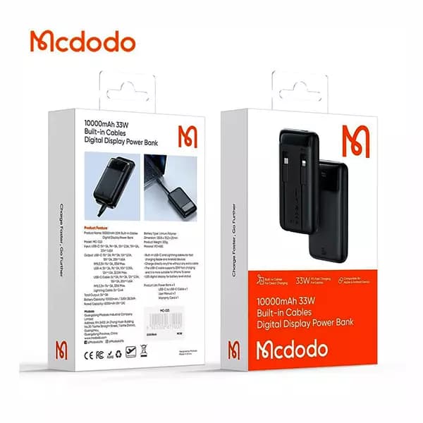 پاوربانک یو اس بی، تایپ سی و لایتنینگ 10000 مک دودو مدل MC-023 — تصویر ۶