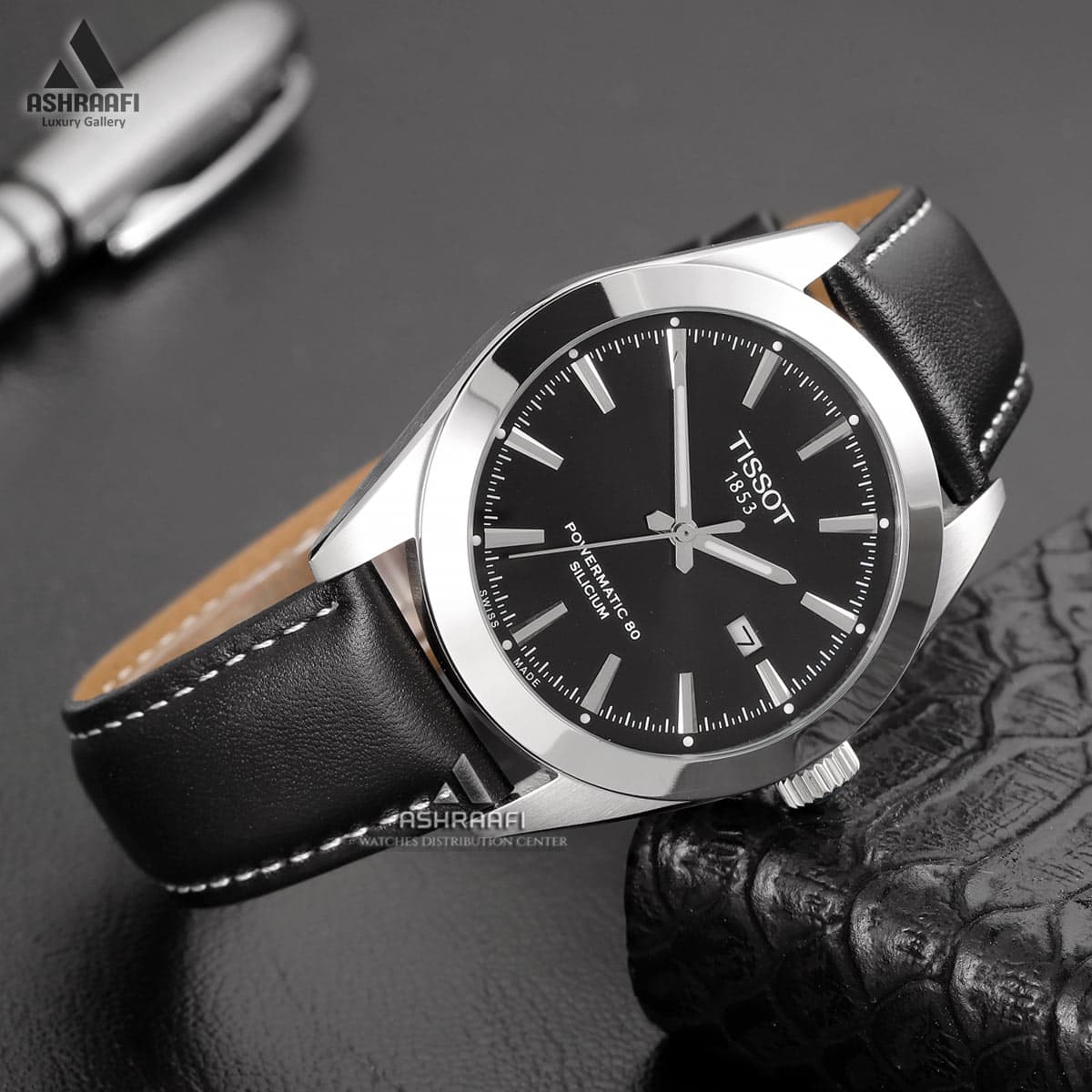 ساعت تیسوت مشکی Tissot Powermatic 80 Silicium SKK22 — تصویر ۳