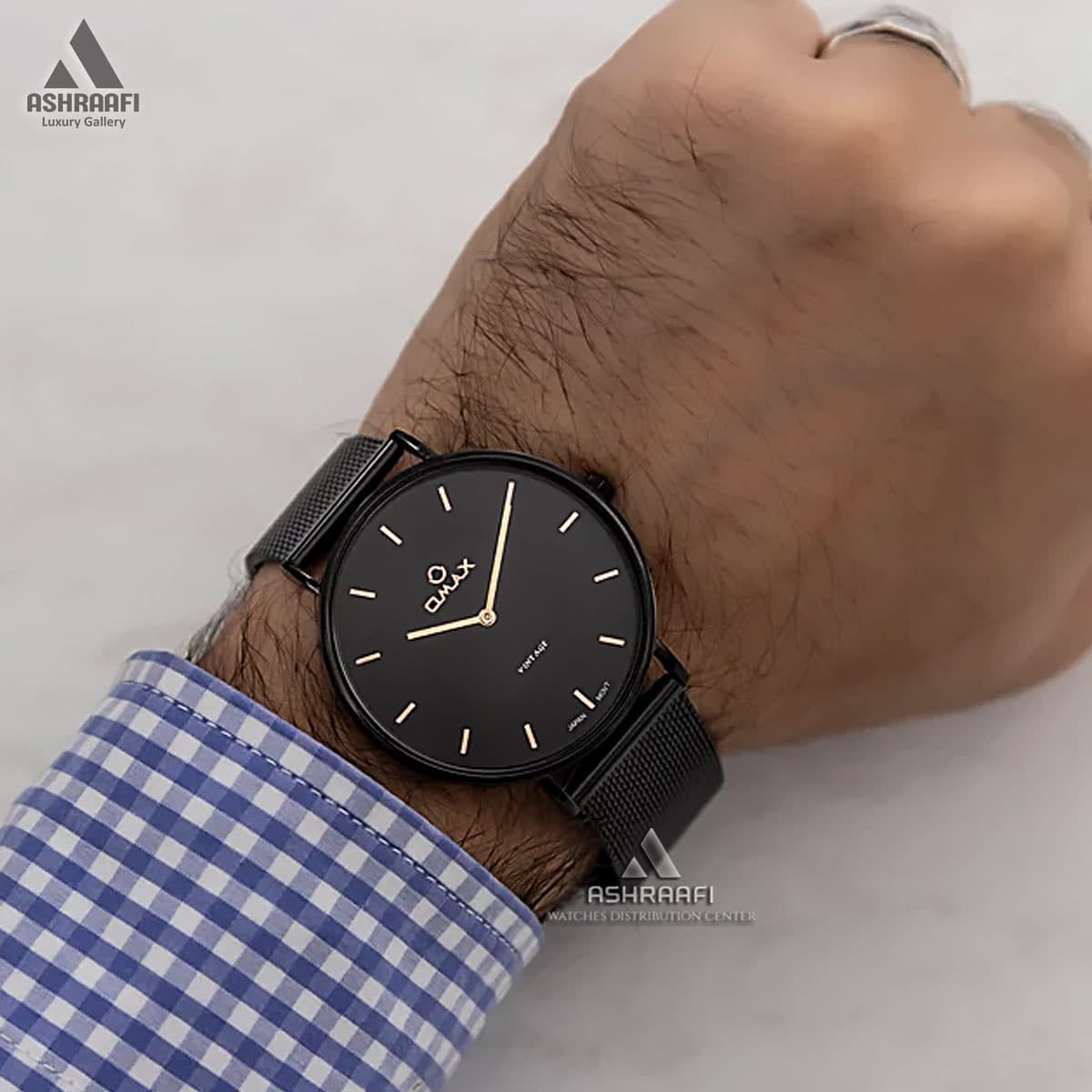 ساعت مینیمال اوماکس مشکی Omax VG02M22I — تصویر ۲