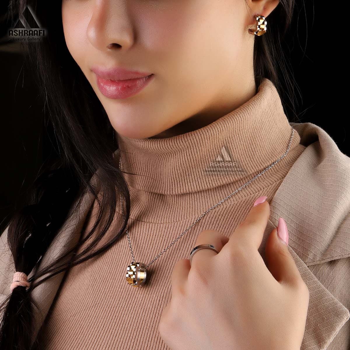 ست گردنبند و گوشواره رولکس Rolex Necklace & Earring Set SG — تصویر ۳