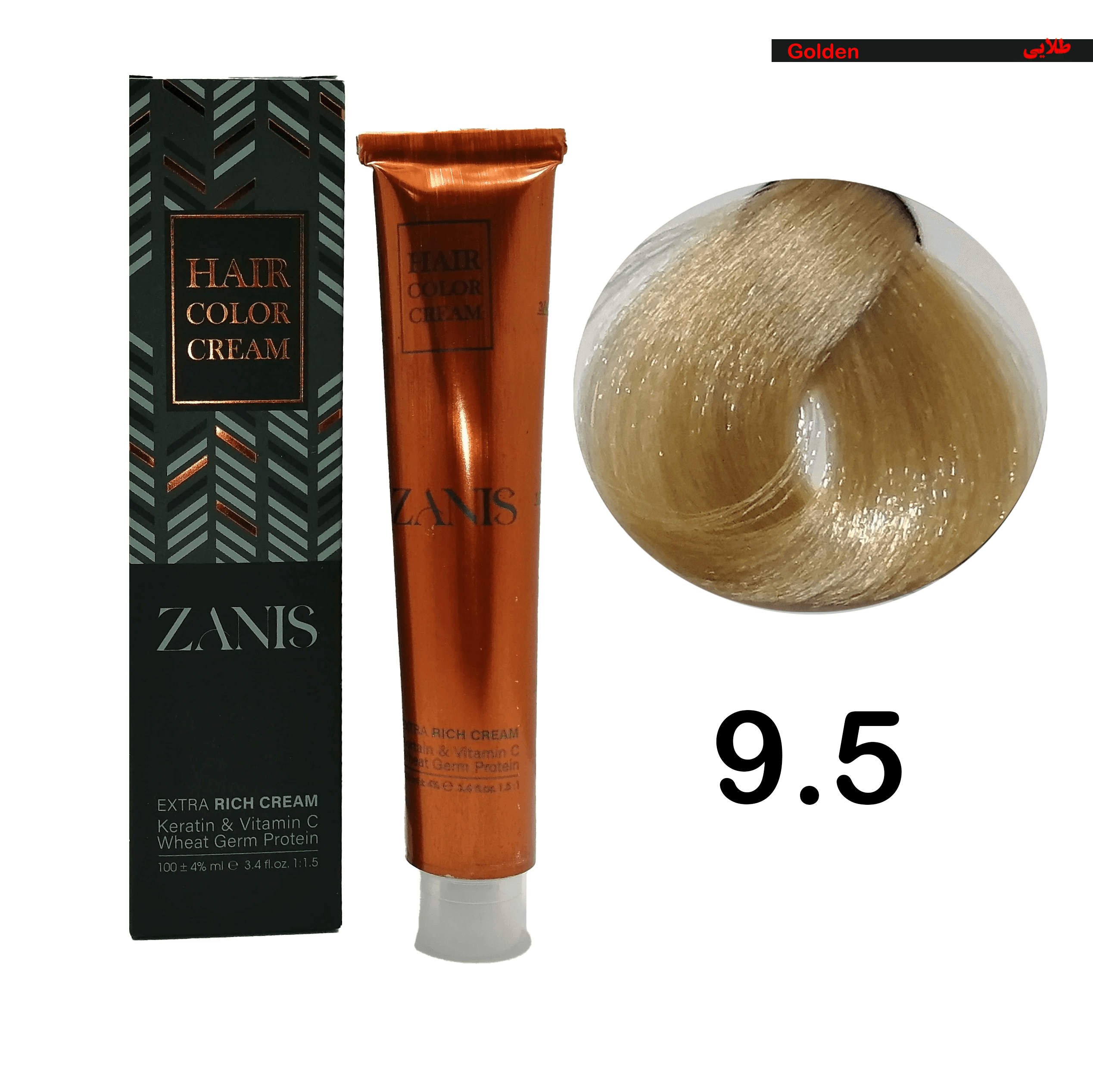 رنگ مو زانیس سری طلایی کد 9.5