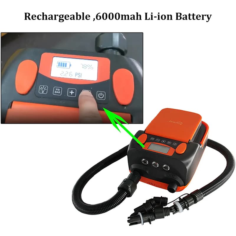پمپ باد فندکی شارژی استرمی مدل HT-790 — تصویر ۶