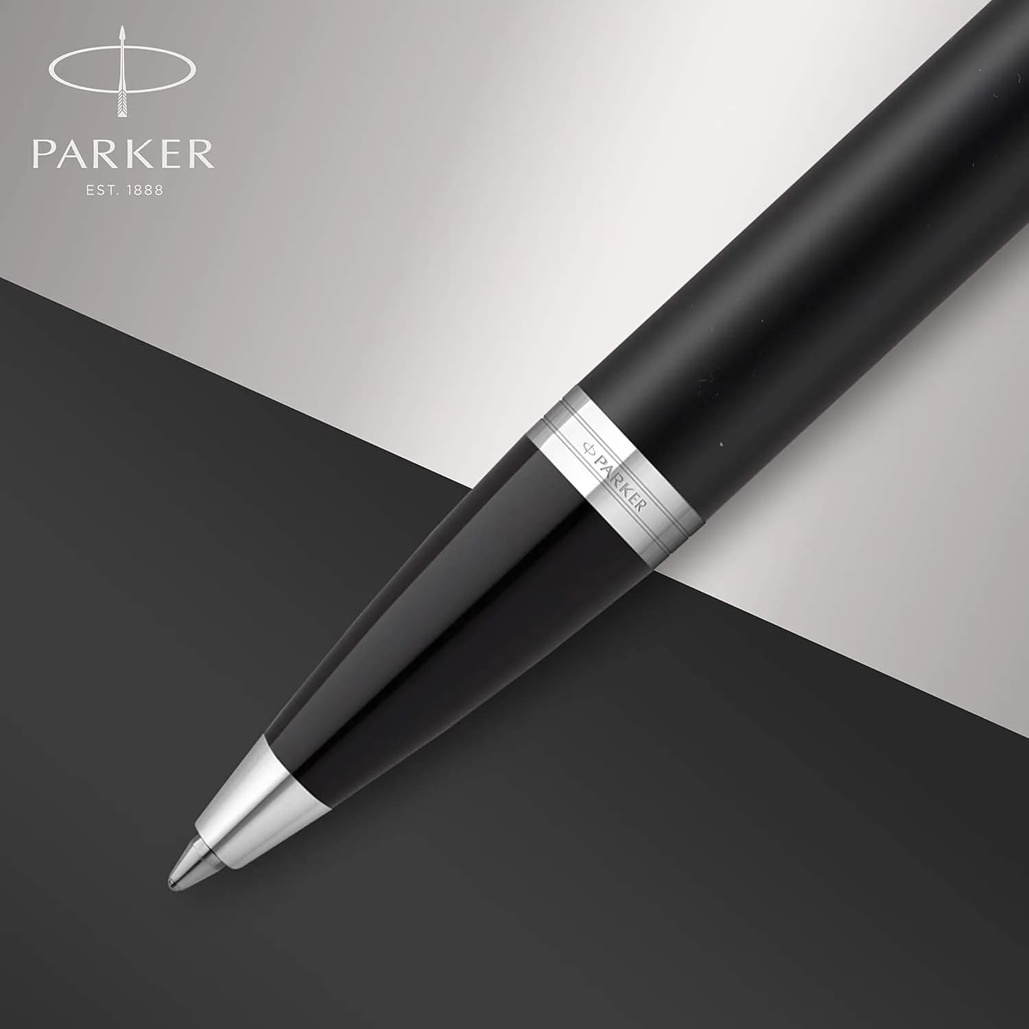 خودکار پارکر آی ام لاک مشکی گیره استیل – Parker IM Ballpoint Pen Black with Chrome Trim — تصویر ۳