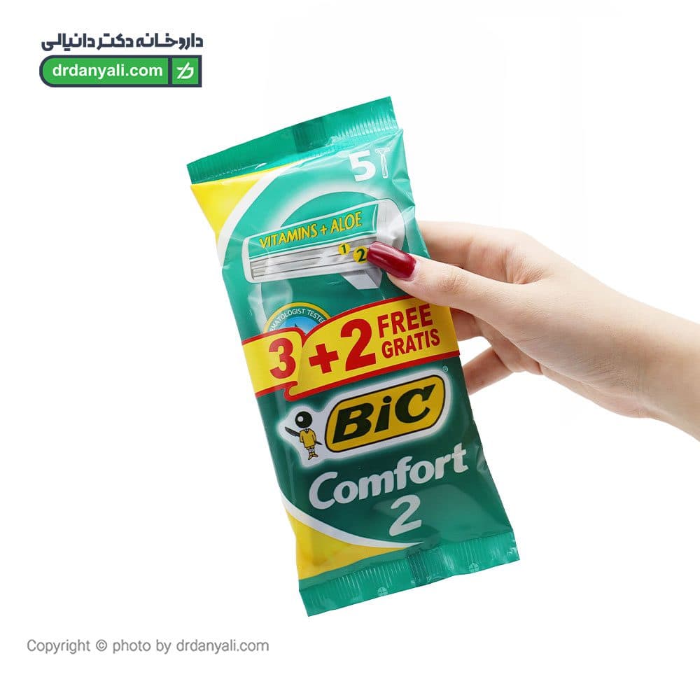 ژیلت دو لبه کامفورت بیک 3+2 عدد — تصویر ۲
