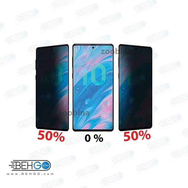 گلس حریم شخصی گوشی شیائومی ردمی 9T و پوکو M3 محافظ صفحه خصوصی شیشه ای Xiaomi Redmi 9T / Poco M3 — تصویر ۳