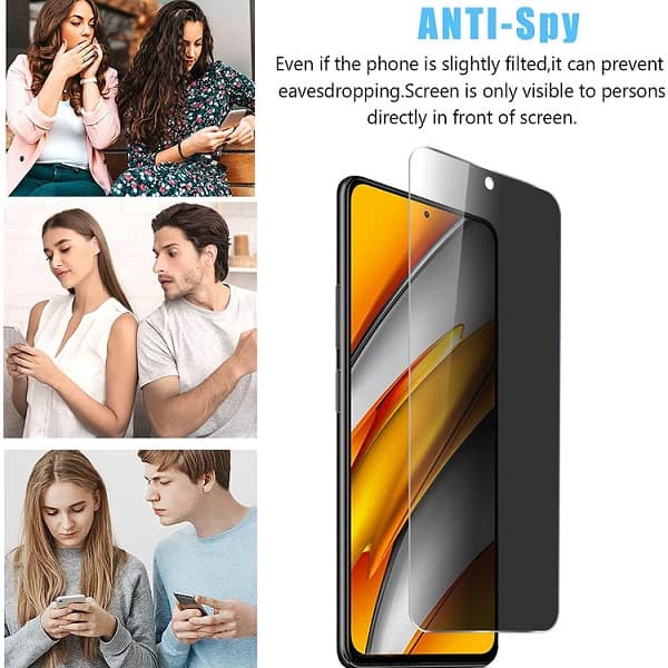 گلس حریم شخصی گوشی شیائومی ردمی 9T و پوکو M3 محافظ صفحه خصوصی شیشه ای Xiaomi Redmi 9T / Poco M3 — تصویر ۵