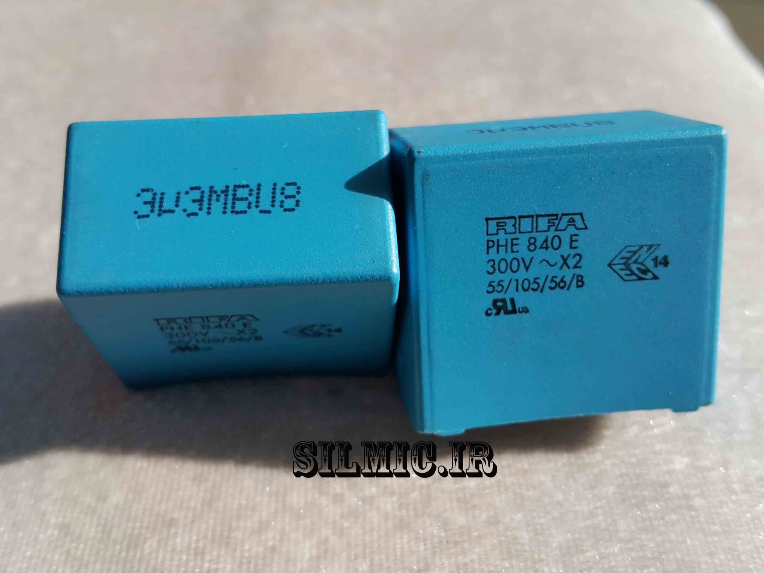 خازن 150 نانو فاراد 275 ولت AC سری PHE840M X2 ساخت شرکت RIFA آلمان امنیت x2 — تصویر ۱۱