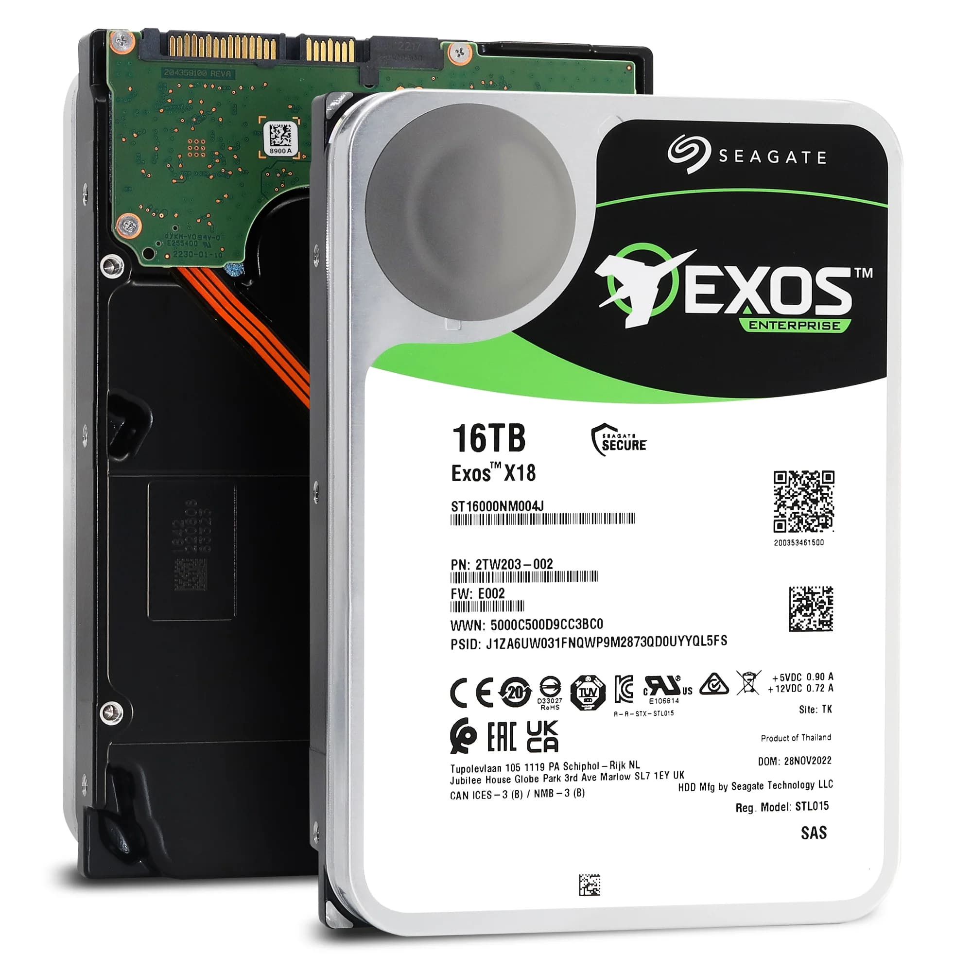 هارد اینترنال سیگیت مدل Exos X18 ST16000NM004J 16TB SAS 12Gb/s — تصویر ۲