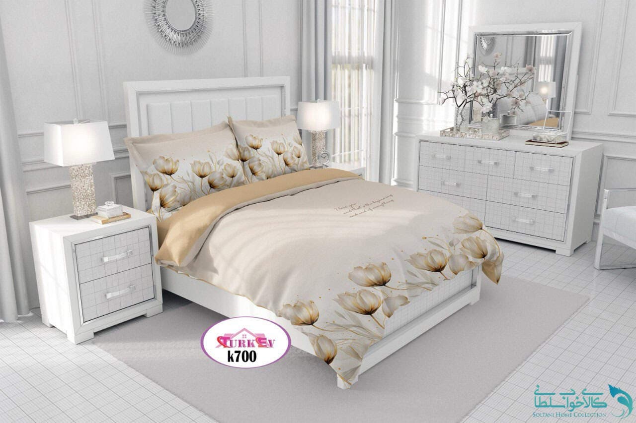 روتختی طرح گل لاله دونفره برند Turkev کد K700