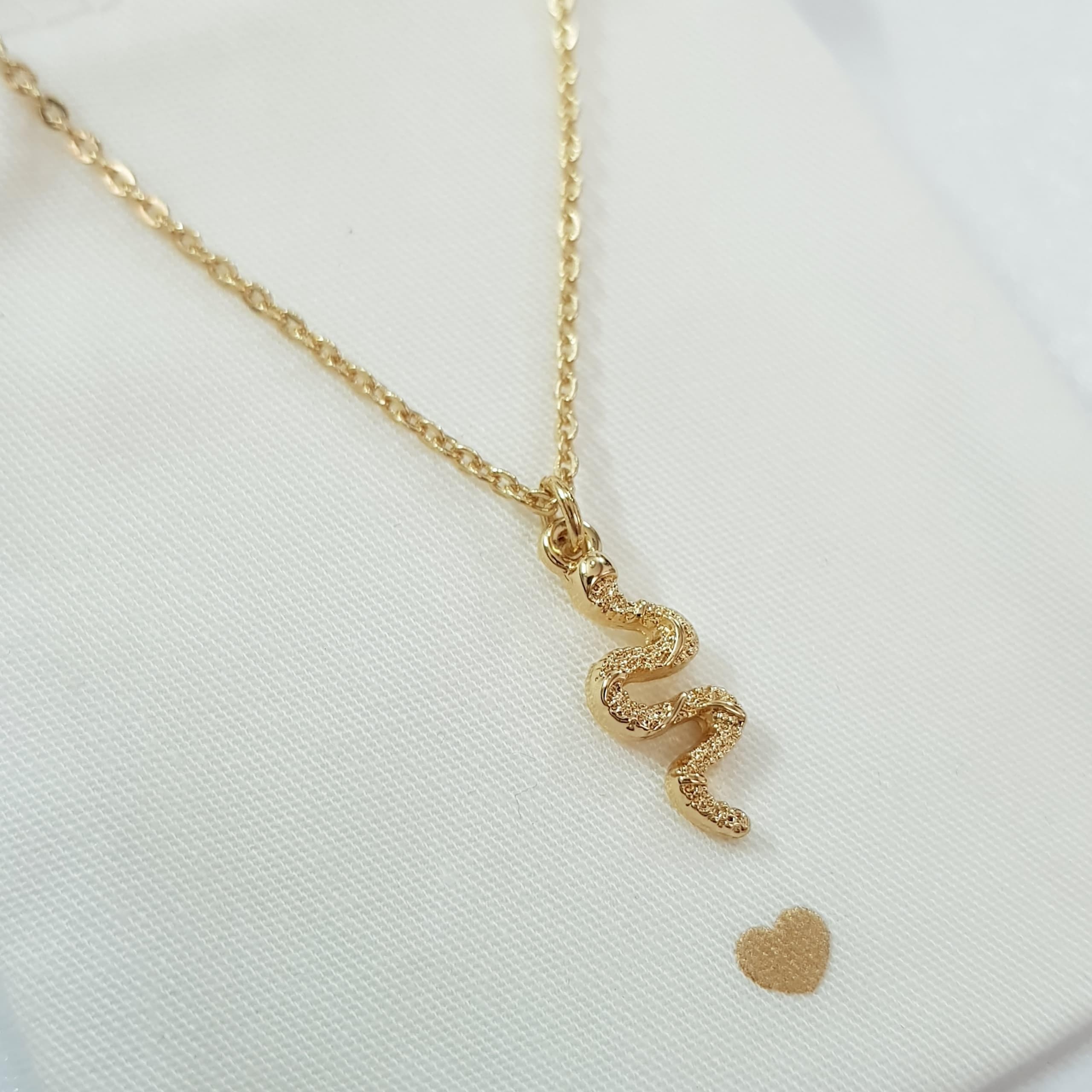 گردنبند آبکاری طلا آویز مار با کیف مخصوص اکسسوری برند Accessories کد ۱۹۰۹۴ — تصویر ۴