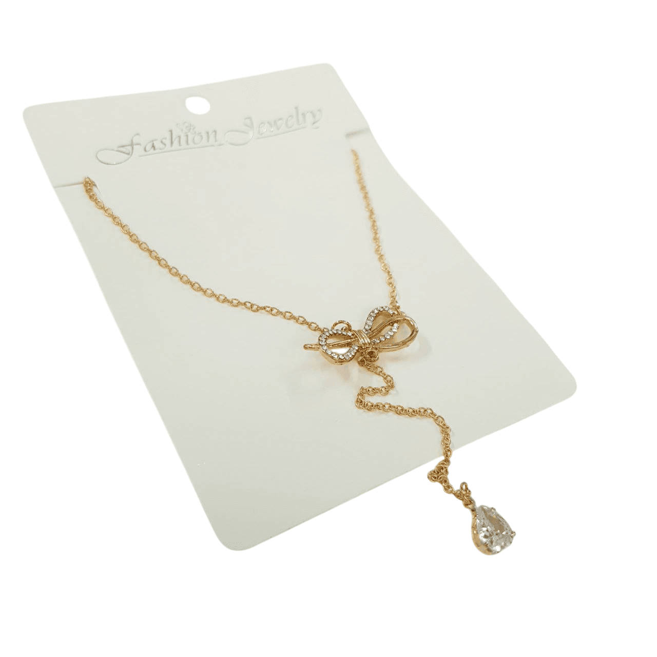 گردنبند مجلسی طلایی آویز دار برند Fashion Jewelry کد ۱۰۰۹۳