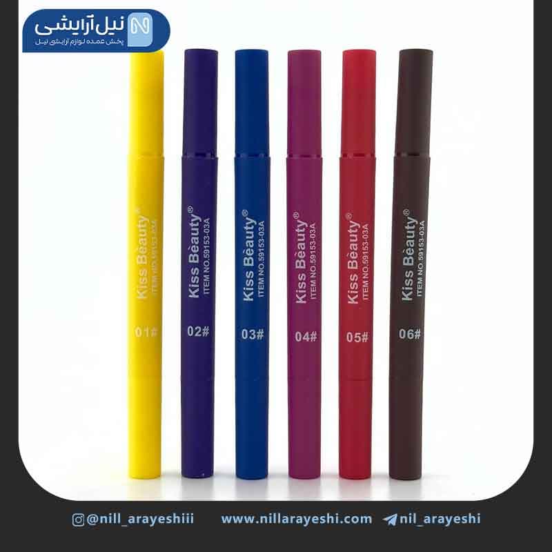 خط چشم رنگی ماژیکی دو طرفه استامپی طرح دار کیس بیو تی کد 03 – 59153 — تصویر ۲