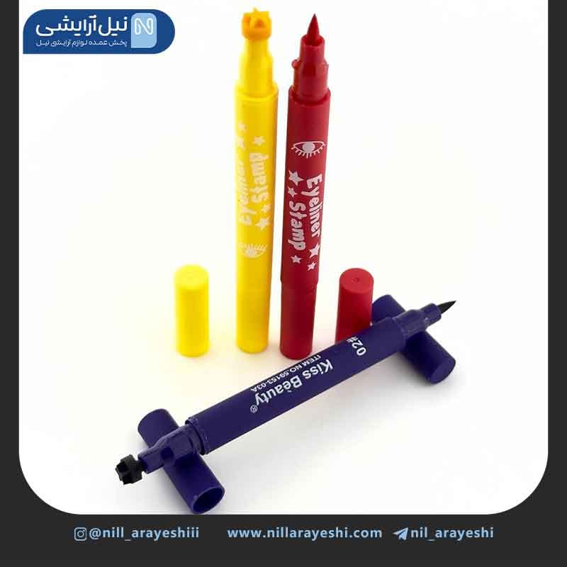 خط چشم رنگی ماژیکی دو طرفه استامپی طرح دار کیس بیو تی کد 03 – 59153 — تصویر ۳