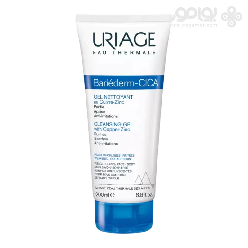 ژل شوینده صورت و بدن اوریاژ مدل BARIEDERM-CICA حجم 200 میل