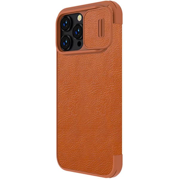 کیف چرمی گوشی اپل ایفون 14 پرو مکس مدل نیلکین Qin Pro — تصویر ۴