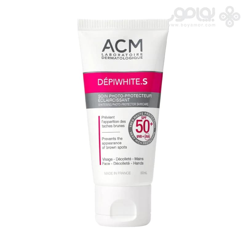 کرم ضد آفتاب ضد لک و روشن کننده ای سی ام DEPIWHITE.S SPF50 حجم 40 میل