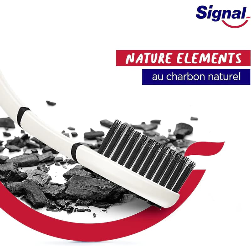 مسواک زغالی آنتی باکتریال سیگنال سری NATURE ELEMENTS با برس نرم — تصویر ۲