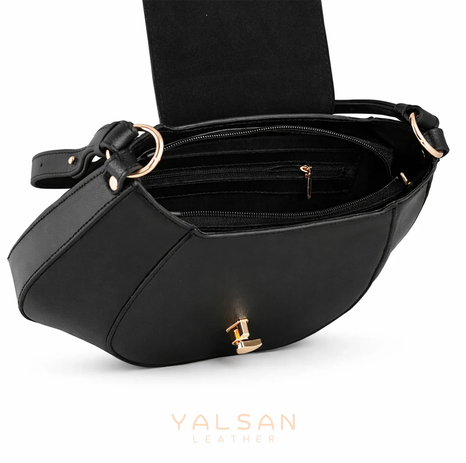کیف دستی زنانه چرم یلسان مدل آوید کد 218-GN — تصویر ۶