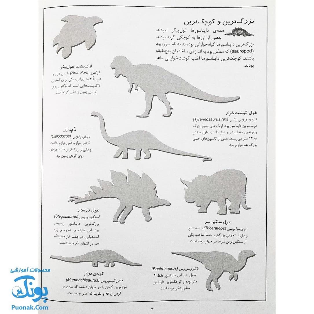 کتاب دایناسورها بچسبان و بیاموز ۴ به همراه ۶۰ برچسب — تصویر ۸