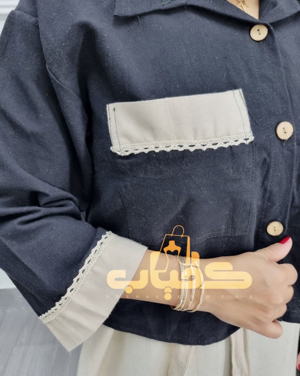 ست ساحلی سارافون وکت لینن نچرال/کد337 — تصویر ۷