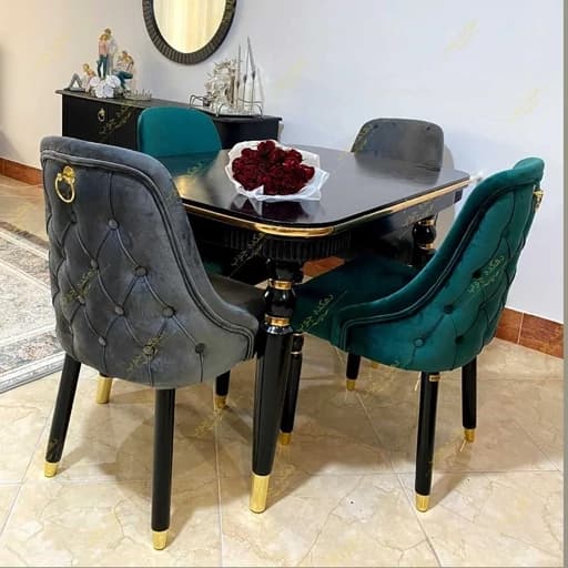 میز ناهار خوری مدل سارین با صندلی چستری 4نفره مبلمان فرنا مدل 1113961