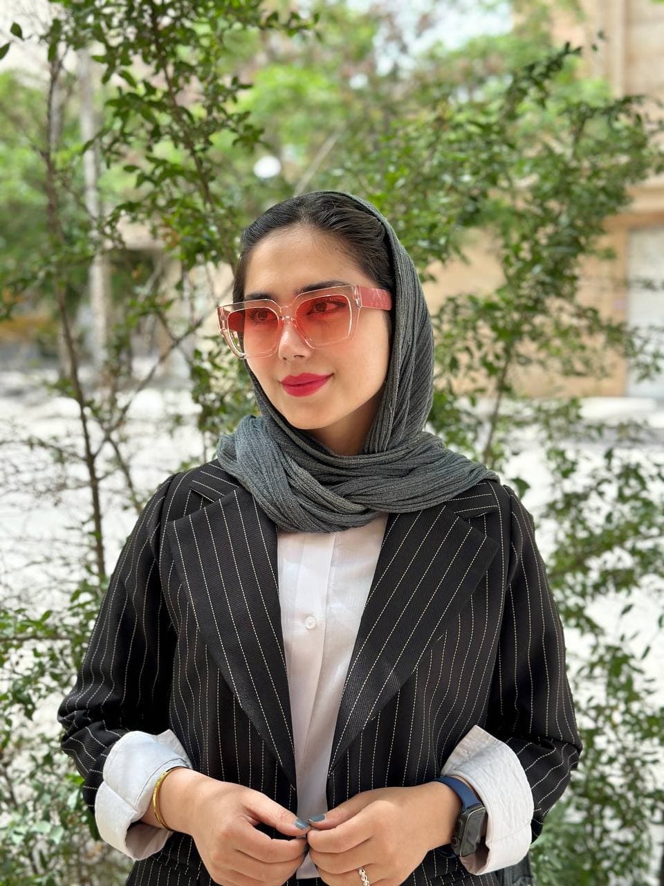 عینک آفتابی برند PRADA زنانه دخترانه صورتی ترند یووی ۴۰۰