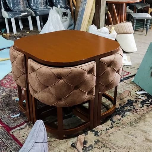 ناهارخوری کم جا هزینه چهار نفره ارسال با مشتری مبلمان فرنا مدل 1113924