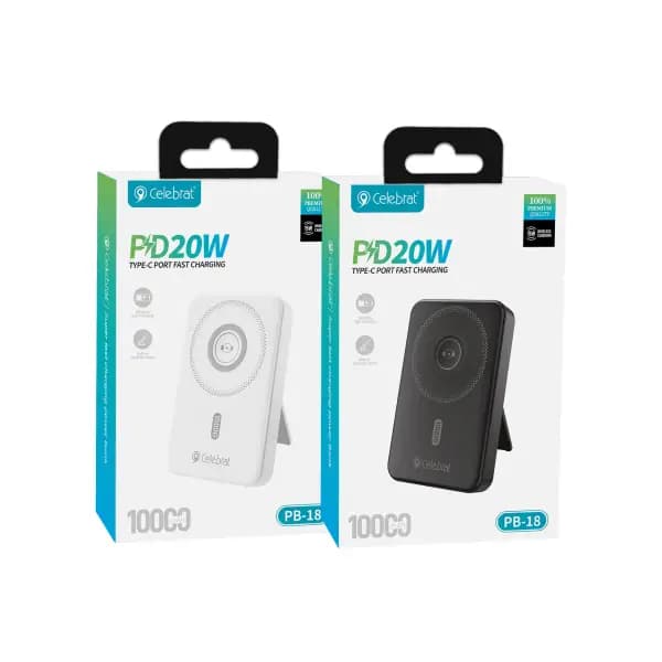 پاوربانک 10000 هزار 20 وات مگ سیف سلبریت مدل Celebrat PB-18 Magnetic with MagSafe — تصویر ۵