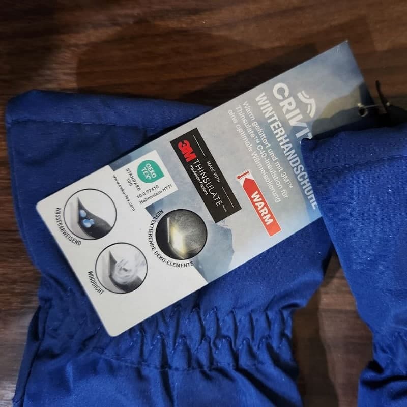 دستکش زمستانی ضدآب و پلار داخلی گرم برند کریویت آلمان 483011 CRIVIT — تصویر ۳