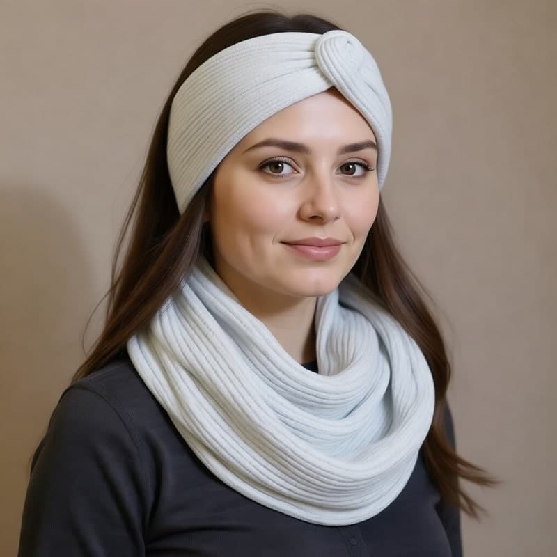 ست کلاه و شال رینگی بلند بافتنی برند اکسسورایز Accessories 556781 — تصویر ۲