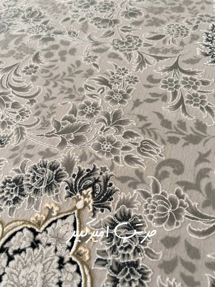 فرش 1500 شانه انکارا دودی برجسته محتشم — تصویر ۴