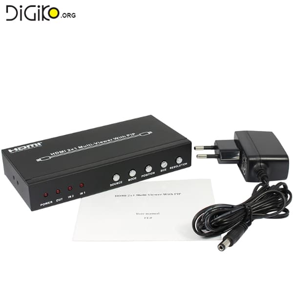 سوئیچ 2 پورت HDMI با نمایش چند گانه بدون وقفه — تصویر ۲