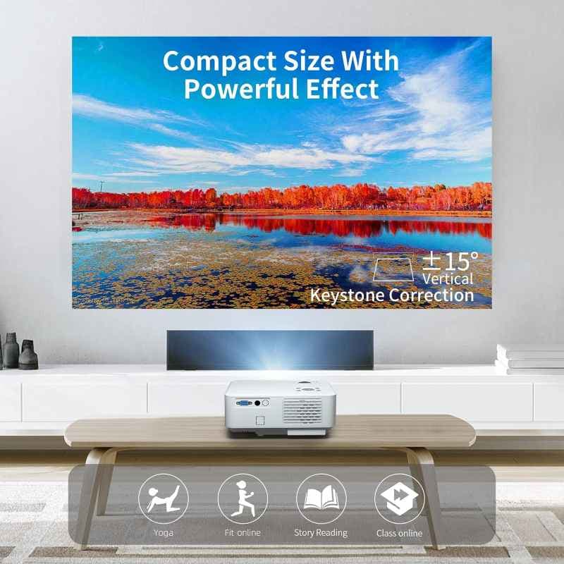 ویدئو پروژکتور وایفای 5G برند Giaomar مدل C9 پروژکتور 12000L فول اچدی 1080P با پشتیبانی از 4k — تصویر ۴