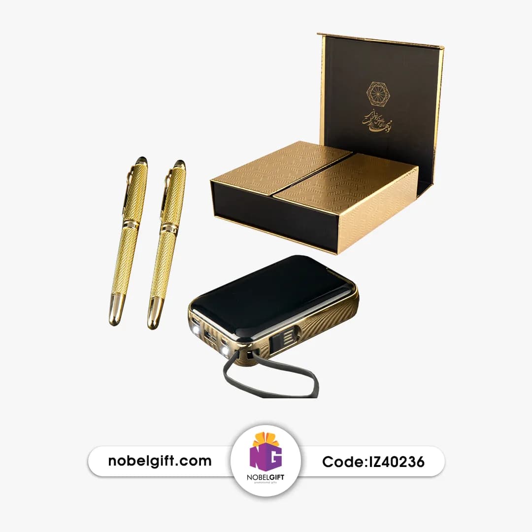 ست لوکس پاوربانک، خودکار و روان نویس تبلیغاتی