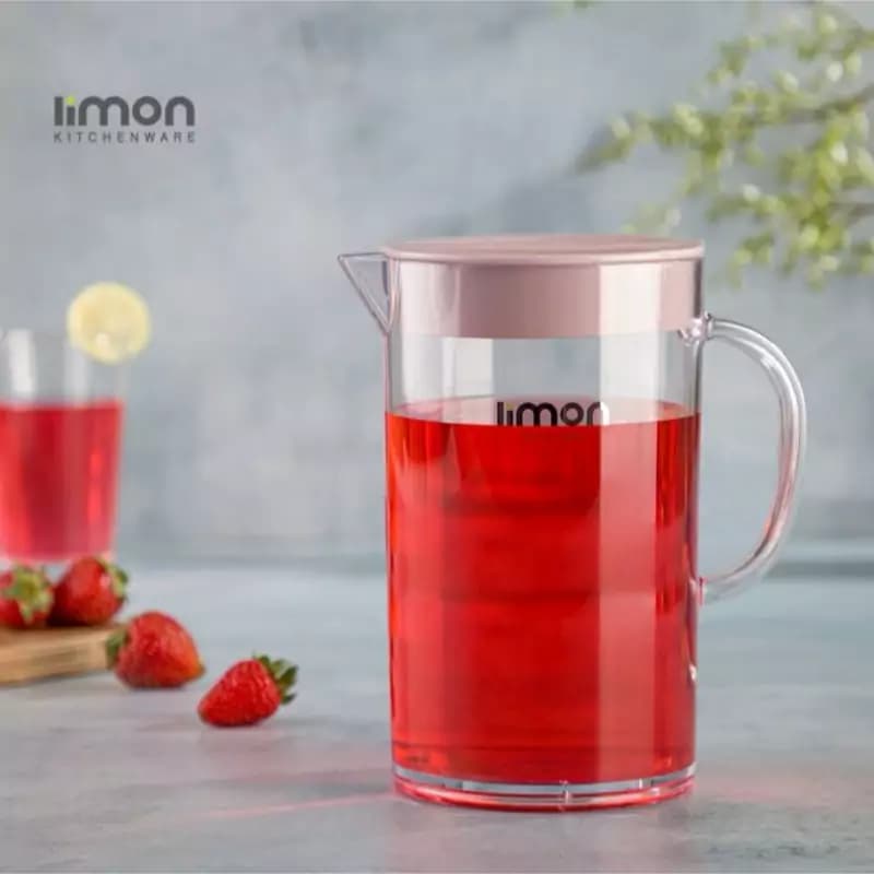 پارچ کریستالی گرد لیمون بلند (الوان) کد 183435 — تصویر ۲