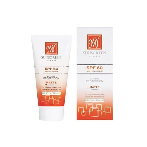 کرم ضد آفتاب مات رنگی فاقد چربی SPF 60 حجم 50 میل برند مای — تصویر ۲