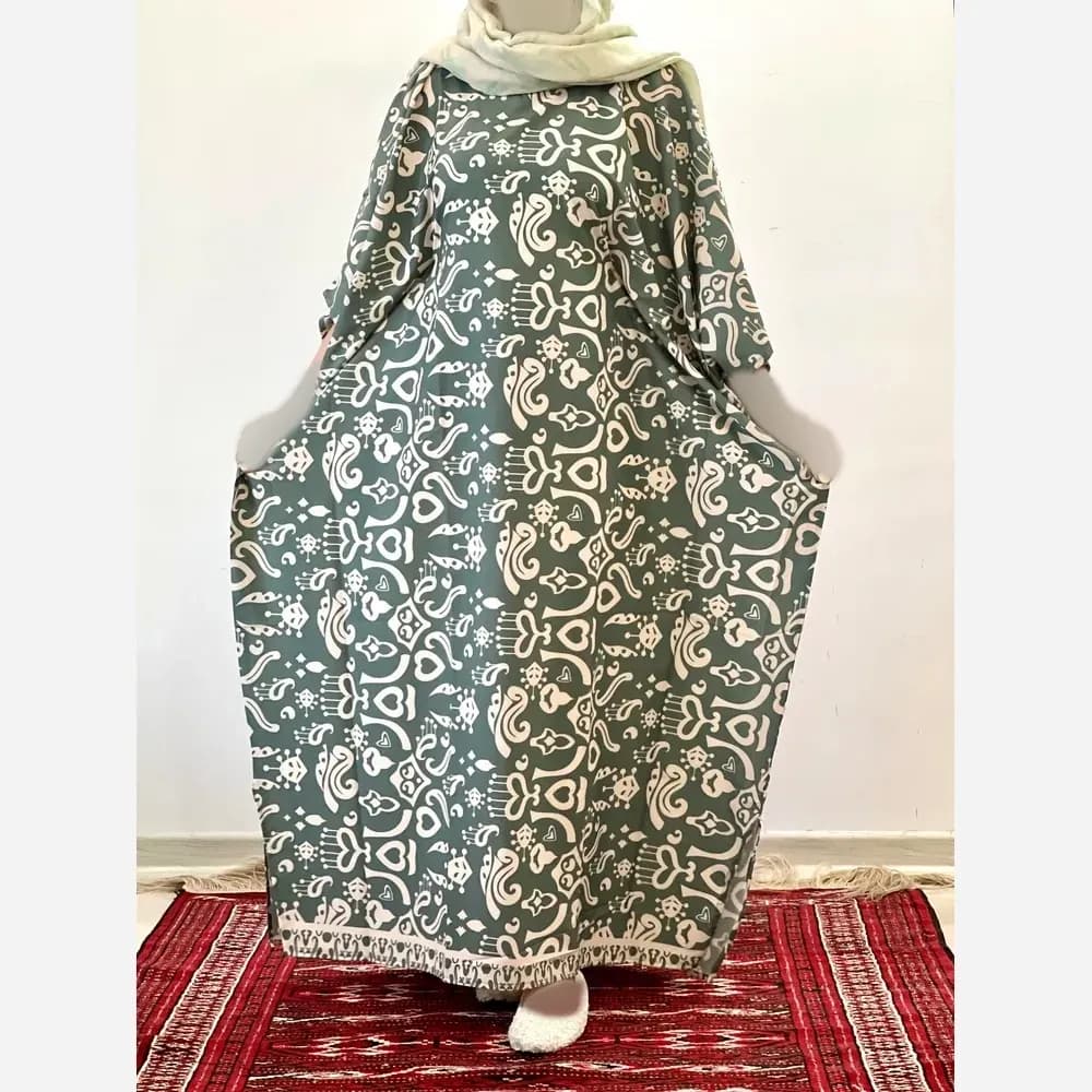 ساحلی خفاشی بوگاتی کرپ نخ فری سایز 38 تا 50 قد 135 — تصویر ۸