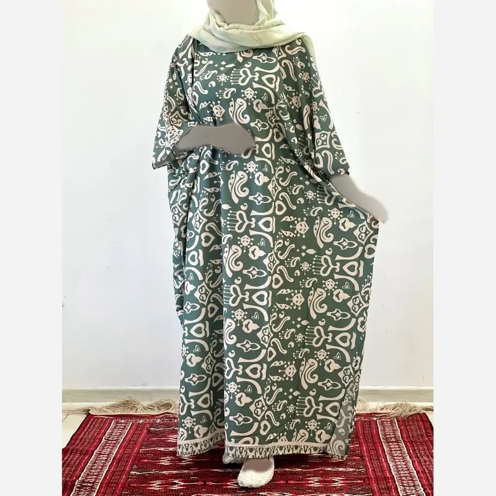 ساحلی خفاشی بوگاتی کرپ نخ فری سایز 38 تا 50 قد 135 — تصویر ۳