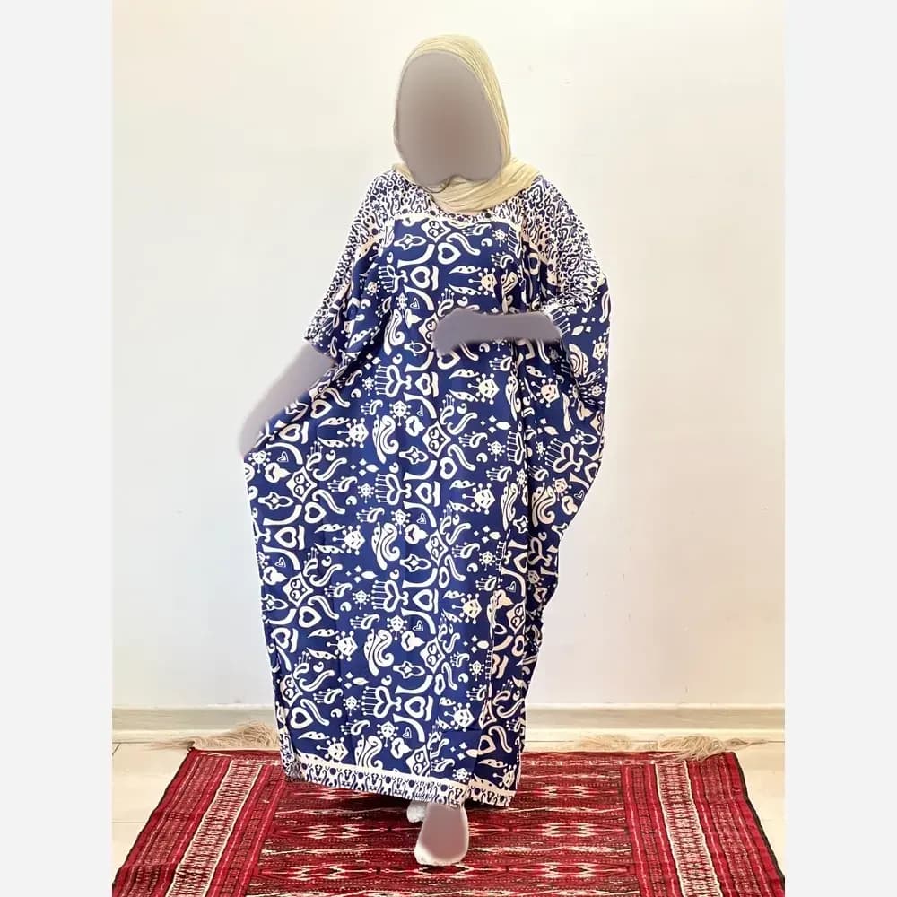 ساحلی خفاشی بوگاتی کرپ نخ فری سایز 38 تا 50 قد 135 — تصویر ۷